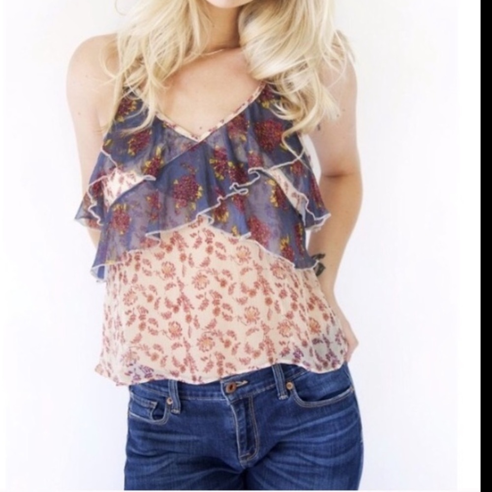 Free People Floral Tank - size Medium